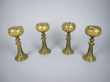 Four Bohemian Moser Green & Gilt Roemer Wine Glasses, c.1900 - Harrington Antiques