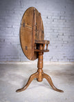 George II Provincial Oak Bird Cage Tilt Top Table, c.1740. - Harrington Antiques