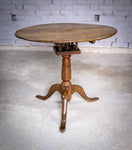 George II Provincial Oak Bird Cage Tilt Top Table, c.1740. - Harrington Antiques