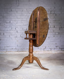 George II Provincial Oak Bird Cage Tilt Top Table, c.1740. - Harrington Antiques