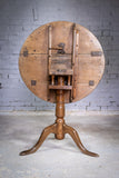 George II Provincial Oak Bird Cage Tilt Top Table, c.1740. - Harrington Antiques