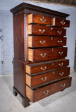 George III Chippendale Period Mahogany Chest On Chest / Tallboy - Harrington Antiques