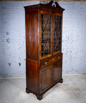 George III Chippendale Period Mahogany Glazed Bookcase. - Harrington Antiques