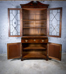 George III Chippendale Period Mahogany Glazed Bookcase. - Harrington Antiques