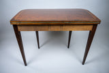 George III Mahogany & Ebony Demi-Lune Folding Card Table, c.1790 - Harrington Antiques