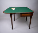 George III Mahogany & Ebony Demi-Lune Folding Card Table, c.1790 - Harrington Antiques