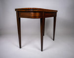 George III Mahogany & Ebony Demi-Lune Folding Card Table, c.1790 - Harrington Antiques