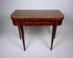 George III Mahogany & Ebony Demi-Lune Folding Card Table, c.1790 - Harrington Antiques