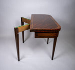 George III Mahogany & Ebony Demi-Lune Folding Card Table, c.1790 - Harrington Antiques