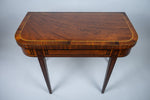 George III Mahogany & Ebony Demi-Lune Folding Card Table, c.1790 - Harrington Antiques