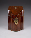 George III Mahogany Serpentine Front Knife Box - Harrington Antiques