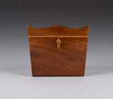 George III Mahogany Serpentine Top Tea Caddy, c.1790 - Harrington Antiques