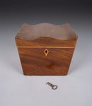 George III Mahogany Serpentine Top Tea Caddy, c.1790 - Harrington Antiques