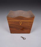 George III Mahogany Serpentine Top Tea Caddy, c.1790 - Harrington Antiques