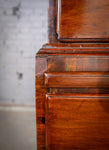 George III Mahogany Tallboy / Chest On Chest With Brushing Slide - Harrington Antiques