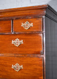 George III Mahogany Tallboy / Chest On Chest With Brushing Slide - Harrington Antiques