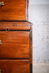 George III Mahogany Tallboy / Chest On Chest With Brushing Slide - Harrington Antiques