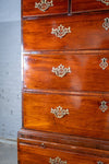 George III Mahogany Tallboy / Chest On Chest With Brushing Slide - Harrington Antiques