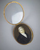 George III Miniature Portrait Of A Gentleman - Oil On Ivory, c.1780-90. - Harrington Antiques