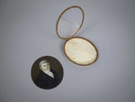 George III Miniature Portrait Of A Gentleman - Oil On Ivory, c.1780-90. - Harrington Antiques