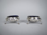 George III Pair Of Silver Salt Cellars by William Cripps, London, 1770. - Harrington Antiques