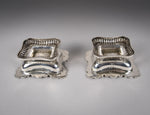 George III Silver Pedestal Open Salts by Samuel Hennell & John Terry, 1814. - Harrington Antiques