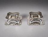 George III Silver Pedestal Open Salts by Samuel Hennell & John Terry, 1814. - Harrington Antiques