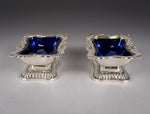 George III Silver Pedestal Open Salts by Samuel Hennell & John Terry, 1814. - Harrington Antiques