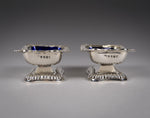 George III Silver Pedestal Open Salts by Samuel Hennell & John Terry, 1814. - Harrington Antiques