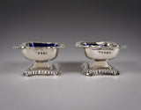 George III Silver Pedestal Open Salts by Samuel Hennell & John Terry, 1814. - Harrington Antiques