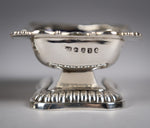 George III Silver Pedestal Open Salts by Samuel Hennell & John Terry, 1814. - Harrington Antiques