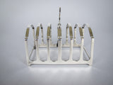 George V Sterling Silver 7 Bar Toast Rack by Adie Brothers, Birmingham, 1926 - Harrington Antiques