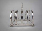 George V Sterling Silver Toast Rack by Walker & Hall, Birmingham, 1927. - Harrington Antiques