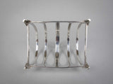 George V Sterling Silver Toast Rack by Walker & Hall, Birmingham, 1927. - Harrington Antiques