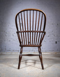 Georgian Bow Back Ash & Elm Windsor Chair With Maker's Stamp - Harrington Antiques