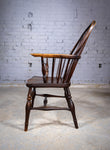 Georgian Bow Back Ash & Elm Windsor Chair With Maker's Stamp - Harrington Antiques