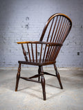 Georgian Bow Back Ash & Elm Windsor Chair With Maker's Stamp - Harrington Antiques