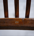 Georgian Bow Back Ash & Elm Windsor Chair With Maker's Stamp - Harrington Antiques