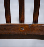 Georgian Bow Back Ash & Elm Windsor Chair With Maker's Stamp - Harrington Antiques