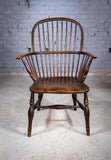 Georgian Bow Back Ash & Elm Windsor Chair With Maker's Stamp - Harrington Antiques