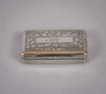 Georgian Sterling Silver Snuff Box by Samuel Pemberton, 1818. - Harrington Antiques