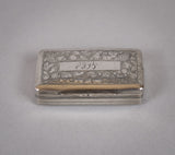 Georgian Sterling Silver Snuff Box by Samuel Pemberton, 1818. - Harrington Antiques