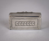 Georgian Sterling Silver Snuff Box by Samuel Pemberton, 1818. - Harrington Antiques