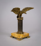 Gilt Bronze & Marble Eagle Pocket Watch Holder by Deposé, c.1890. - Harrington Antiques