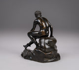 Grand Tour Bronze Of A Seated Hermes - Harrington Antiques