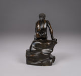 Grand Tour Bronze Of A Seated Hermes - Harrington Antiques