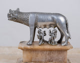 Grand Tour Silvered Model Of The Capitoline Wolf - Harrington Antiques