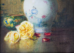 Isidore Rosenstock (1880-1956) - Still Life Of Roses In A Chinese Jar. Signed Watercolour, c.1920 - Harrington Antiques