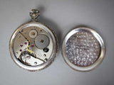 Jacquet Droz 17 Jewel Pocket Watch With Incabloc Movement & Embossed 'Fisherman' Case, c.1970s. - Harrington Antiques