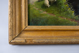 J.J. Johnson (1909) - Country Scene With Horses & Sheep. Signed & Dated. - Harrington Antiques